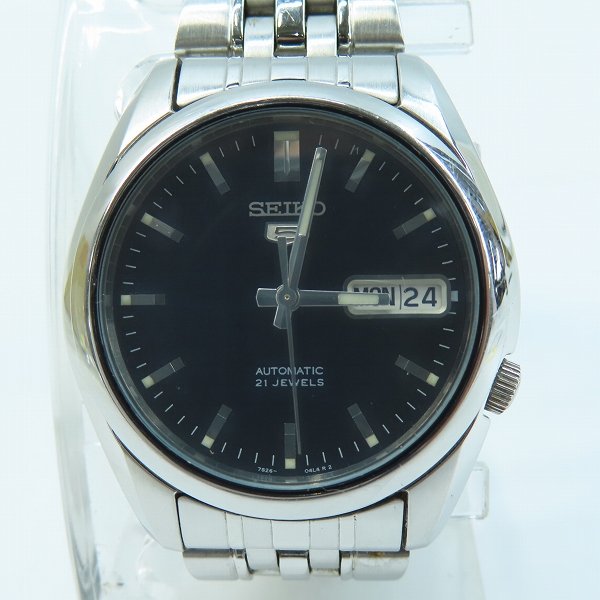 実際に弊社で買取させて頂いたSEIKO/セイコー 5/ファイブ AUTOMATIC 21 JEWELS ST.STEEL 自動巻き 腕時計 7S26-01V0