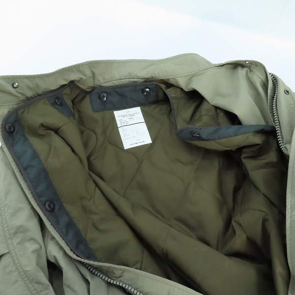 実際に弊社で買取させて頂いたSHIPS/シップス スタンドカラーミリタリーモッズライナーコート 114-14-0210/Lの画像 3枚目