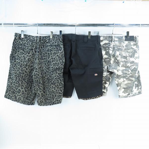 実際に弊社で買取させて頂いたRoen/ロエン/Roen×Dickies/ロエン×ディッキーズ カモフラ柄 レオパード柄 等 ハーフパンツ 3点セットの画像 1枚目