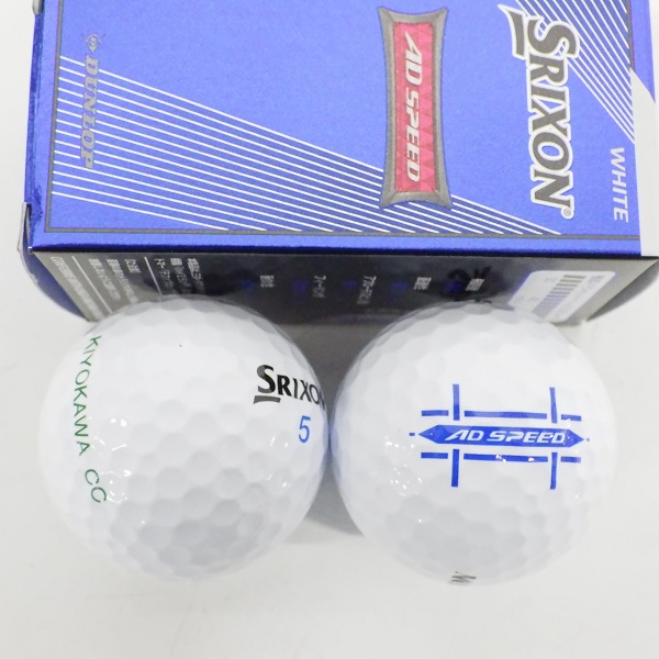 実際に弊社で買取させて頂いた【未使用/オウンネーム】DUNLOP/ダンロップ SRIXON/スリクソン AD SPEED・XXIO ゴルフボール ホワイト 2ｘ6 計1ダースの画像 3枚目