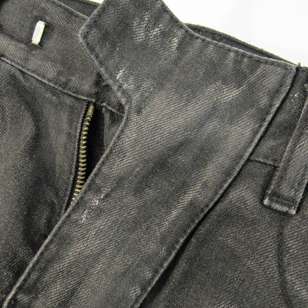 実際に弊社で買取させて頂いたBALMAIN/バルマン バイカーデニムパンツ ブラック/28の画像 7枚目