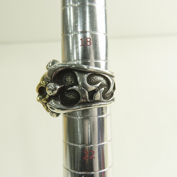 実際に弊社で買取させて頂いたBWL/ビルウォールレザー トライバルバンドブロンズスカルリング 19-21号の画像 7枚目