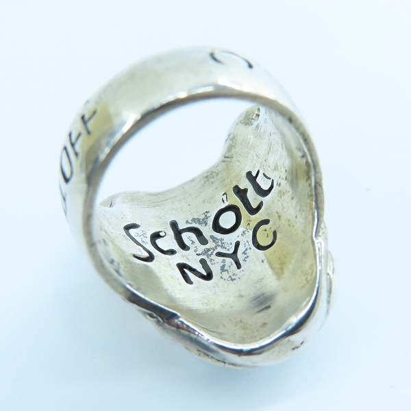 実際に弊社で買取させて頂いたSchott/ショット NYC ブルドッグ リング/19-20号の画像 6枚目