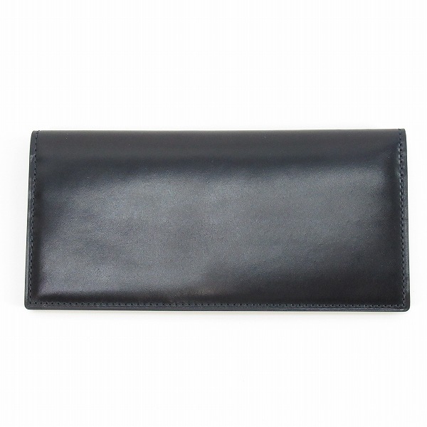 実際に弊社で買取させて頂いたGANZO/ガンゾ 馬革 SHELL CORDOVAN 2/シェルコードバン2 マチ無し長財布 67127の画像 1枚目