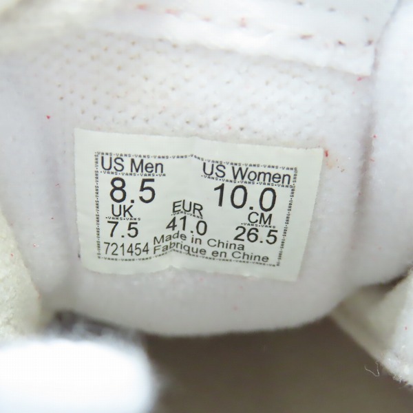 実際に弊社で買取させて頂いたPalm Angels×VANS/パームエンジェルス×バンズ Vault Sk-8 Hi LX/ボルト スケートハイ VN0A3MV777W/26.5の画像 5枚目