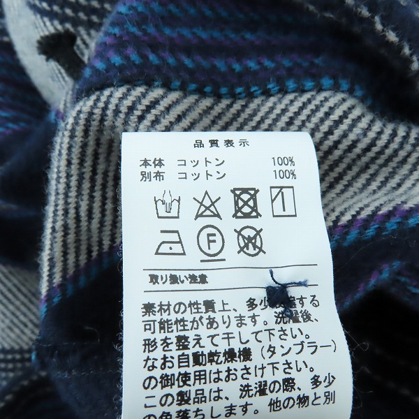 実際に弊社で買取させて頂いたDESCENDANT/ディセンダント 23AW MOLE HOODED STRIPE LS SHIRT エスニック柄 プルオーバーシャツ 232TQDS-SHM04/2の画像 4枚目