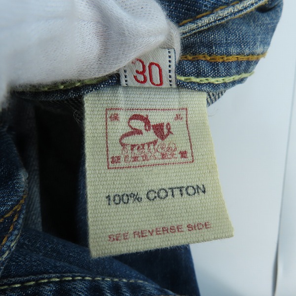 実際に弊社で買取させて頂いたEVISU/エヴィス GENES カモメプリント デニムパンツ/ジーンズ/30の画像 4枚目