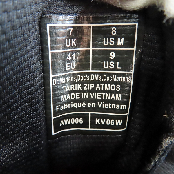 実際に弊社で買取させて頂いた【未使用】Dr.Martens×ATMOS/ドクターマーチン×アトモス TARIK ZIP BLACK タリック ジップ 27406001 UK7の画像 5枚目