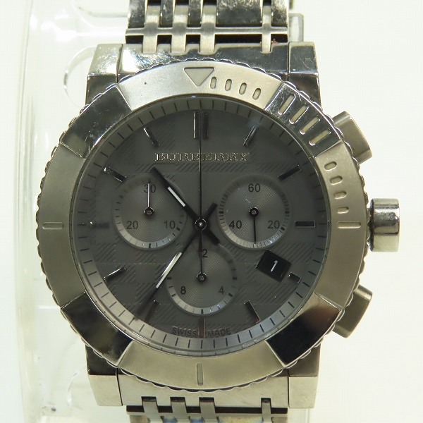 実際に弊社で買取させて頂いたBURBERRY/バーバリー クロノグラフ デイト クォーツ 腕時計 BU2305【動作未確認】