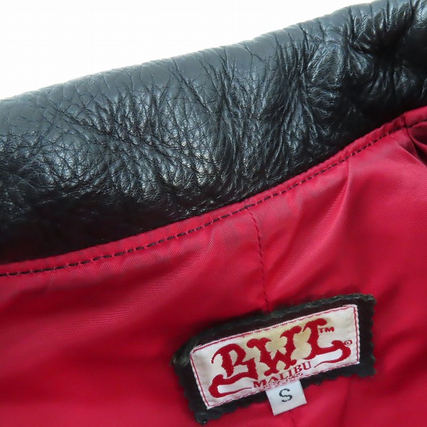 実際に弊社で買取させて頂いたBILL WALL LEATHER/BWL/ビルウォールレザー MALIBU/マリブ レザージャケット/Sの画像 5枚目