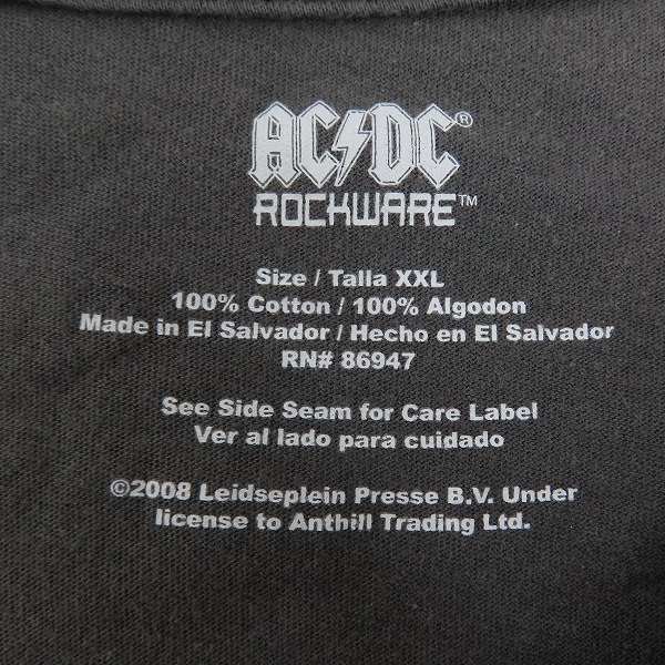 実際に弊社で買取させて頂いたACDC/エーシーディシー NO BULL  バンドTシャツ XXLの画像 2枚目
