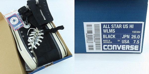実際に弊社で買取させて頂いたCONVERSE×mita sneakers/コンバース×ミタ スニーカー WHIZ LIMITED ALL STAR US HI ハイカットスニーカー 1SD384/26の画像 9枚目
