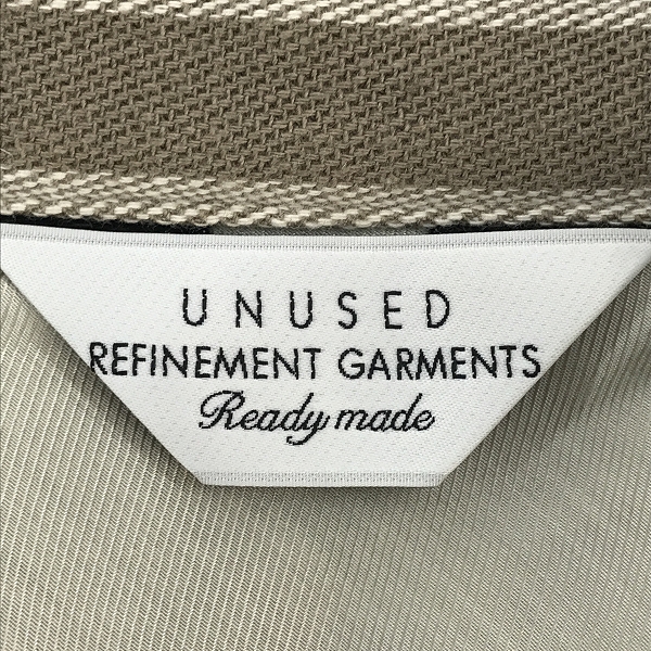 実際に弊社で買取させて頂いたUNUSED/アンユーズド ビックシルエット シャツ チェック US1180/03の画像 2枚目