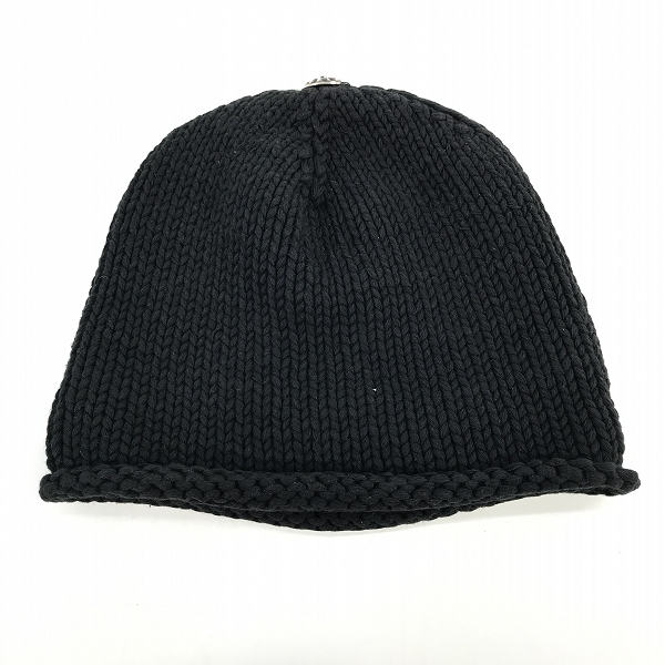 実際に弊社で買取させて頂いたCHROME HEARTS/クロムハーツ 1クロスパッチ/クロスボタン ニット帽/ビーニーの画像 1枚目