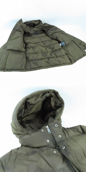 実際に弊社で買取させて頂いたPRADA/プラダ フーディーダウンジャケット カーキ SGH589/46の画像 2枚目