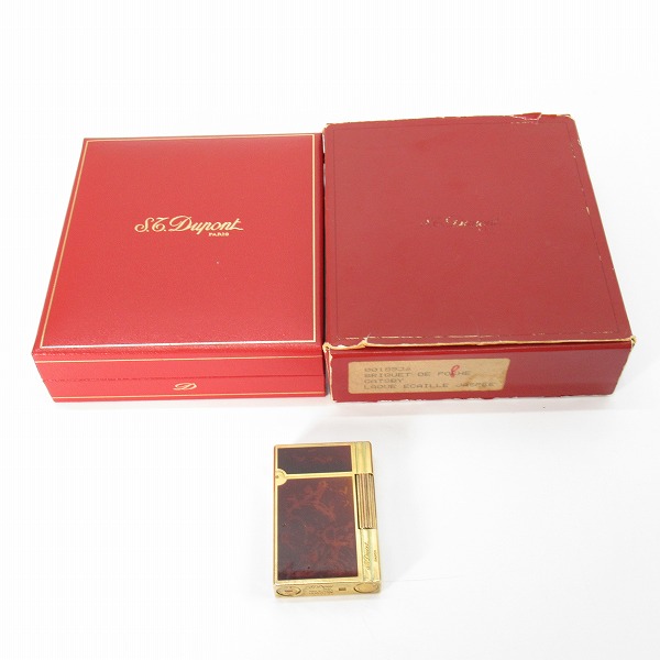 実際に弊社で買取させて頂いたS.T.Dupont/エステーデュポン GATSBY/ギャッツビー ガスライター 茶漆の画像 6枚目