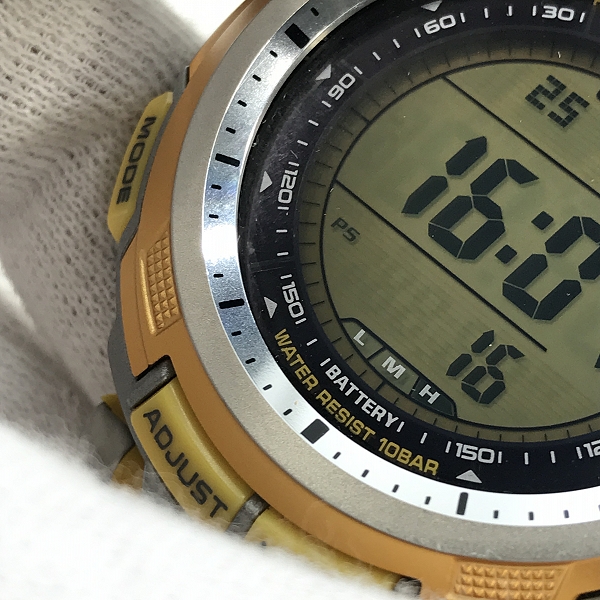 実際に弊社で買取させて頂いたASIO/カシオ PROTREK/プロトレック トリプルセンサー タフソーラー PRG-110CJ-9JFの画像 5枚目