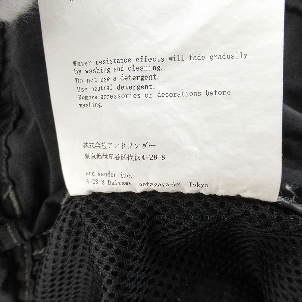 実際に弊社で買取させて頂いたand wander/アンドワンダー パンツ 574-2152092/2の画像 4枚目