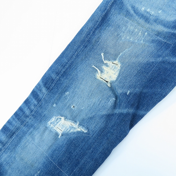 実際に弊社で買取させて頂いたjunhashimoto/ジュンハシモト 17SS スリムストレート クラッシュ デニムパンツ 1071710033/3の画像 6枚目