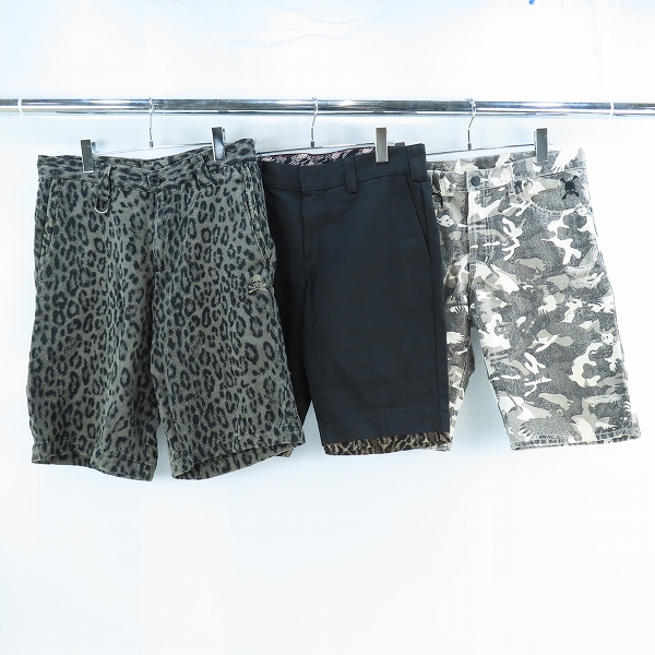 実際に弊社で買取させて頂いたRoen/ロエン/Roen×Dickies/ロエン×ディッキーズ カモフラ柄 レオパード柄 等 ハーフパンツ 3点セット