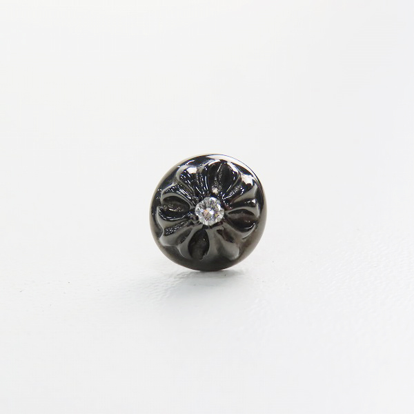 実際に弊社で買取させて頂いた【カスタム】CHROME HEARTS/クロムハーツ クロスボール スタッド ピアスｗ/1ダイヤの画像 1枚目