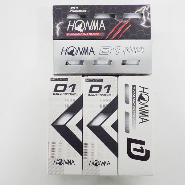 実際に弊社で買取させて頂いた【未使用】HONMA/ホンマ D1・plus・SPEEDMONSTER  DYNAMIC DISTANCE ゴルフボール ホワイト 5スリーブ/計15個 