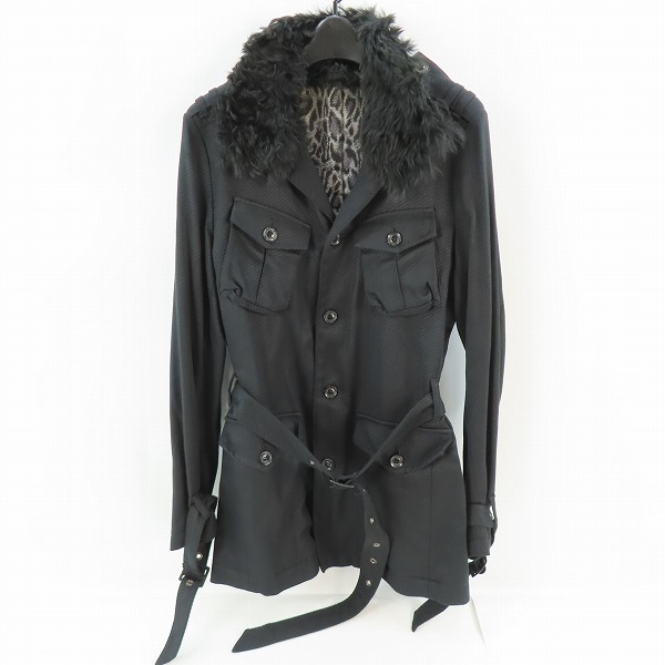 実際に弊社で買取させて頂いたRoen/ロエン 裏地レオパード柄 シルク混 ファー コート 70132015 /48