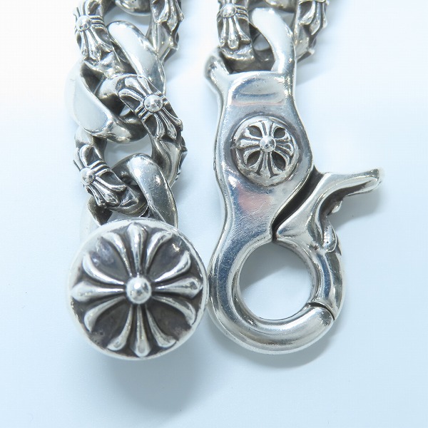 実際に弊社で買取させて頂いたCHROME HEARTS/クロムハーツ ファンシーチェーン クリップ ブレスレット 13リンクの画像 4枚目