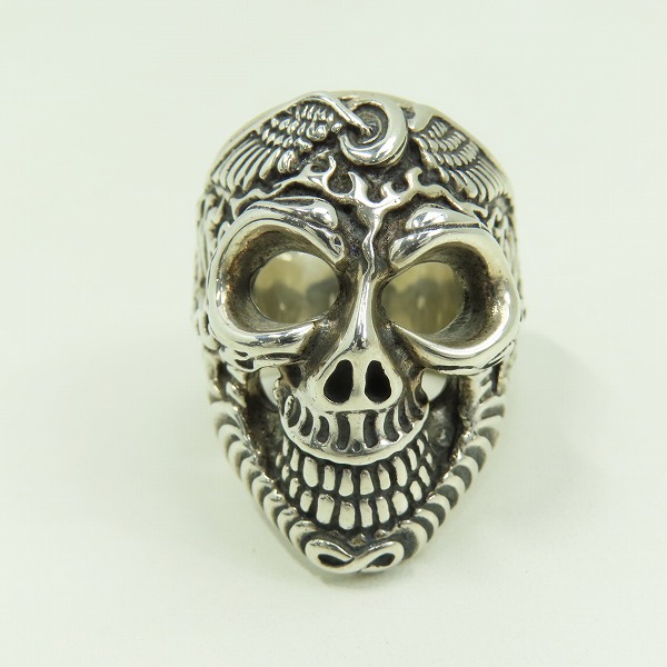 実際に弊社で買取させて頂いたBWL/BILL WALL LEATHER/ビルウォールレザー Flying Tire Graffiti Master Skull Ring/マスタースカルリング R399/25号の画像 1枚目