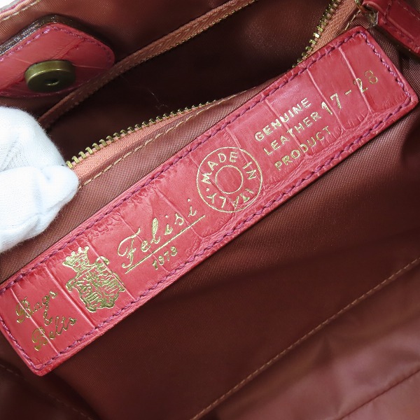 実際に弊社で買取させて頂いたFelisi/フェリージ クロコ型押し トートバッグの画像 4枚目