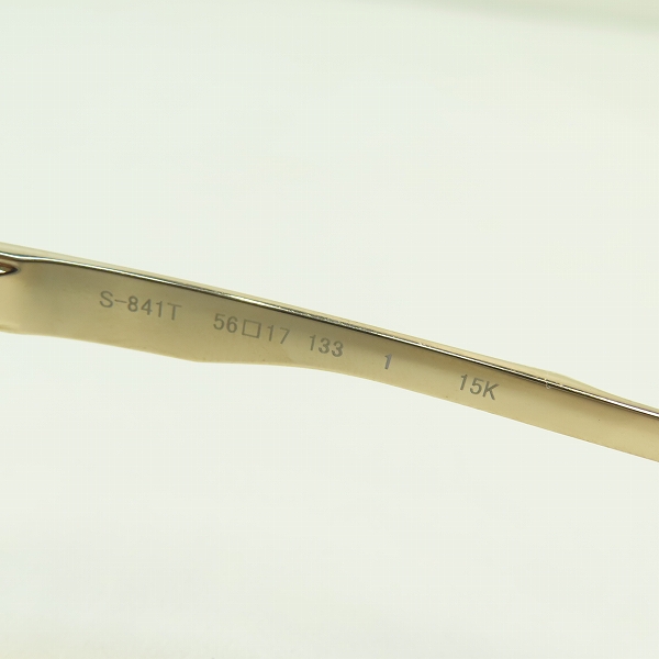 実際に弊社で買取させて頂いた999.9/フォーナインズ メタルブロウ ハーフリム チタン メガネフレーム/S-841Tの画像 6枚目