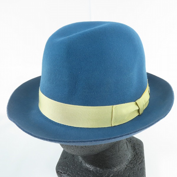実際に弊社で買取させて頂いたBorsalino/ボルサリーノ 18.57 ロゴ  プレート フェルトハット/61
