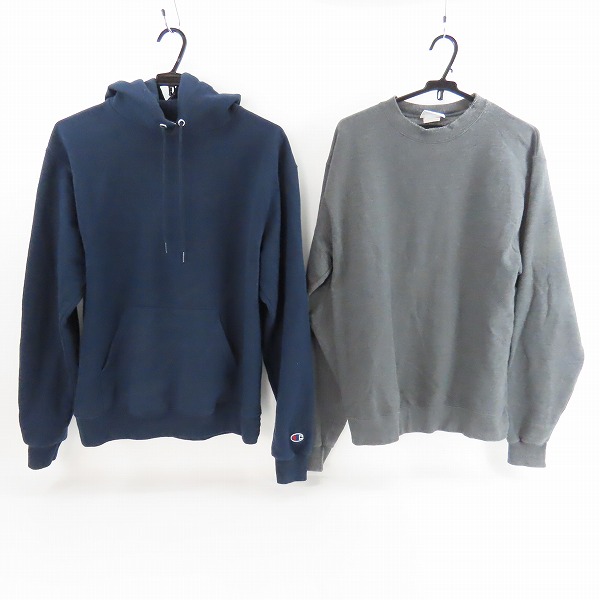 実際に弊社で買取させて頂いたChampion/チャンピオン ECO スウェット/プルオーバーパーカー/M/XL/2点セット