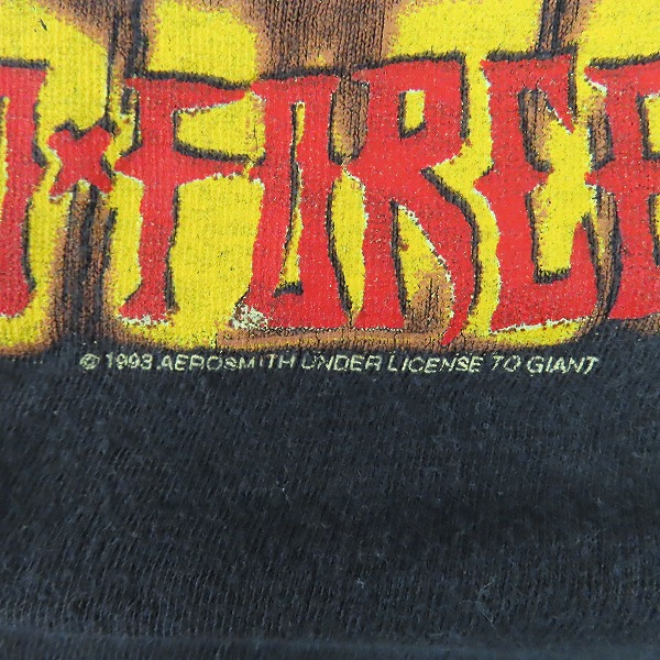 実際に弊社で買取させて頂いたAerosmith/エアロスミス 1993 ツアー ヴィンテージ バンドTシャツの画像 4枚目