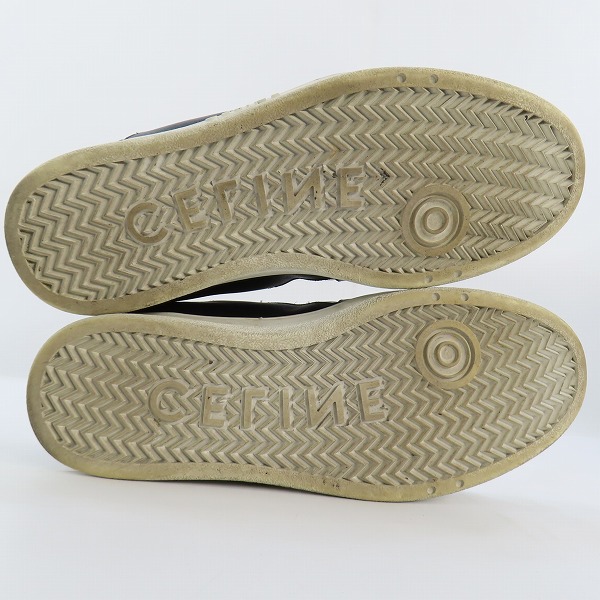 実際に弊社で買取させて頂いたCELINE/セリーヌ CT-02 ベルクロ レザー ミッド スニーカー RM0421/42の画像 2枚目