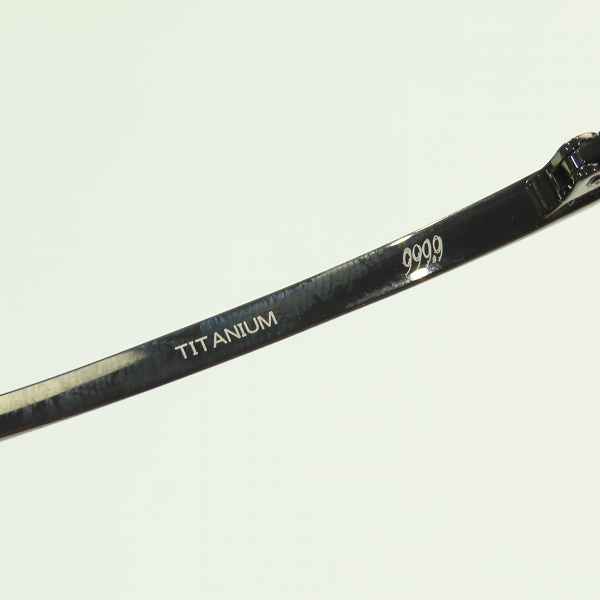 実際に弊社で買取させて頂いた999.9/フォーナインズ チタンシャーリング 度入り 眼鏡/メガネフレーム/アイウェア S-801T-12の画像 5枚目