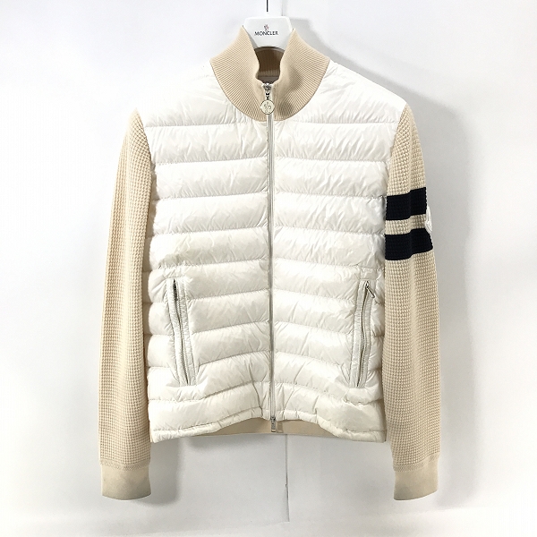 実際に弊社で買取させて頂いた【JPタグ】MONCLER/モンクレール 21AW CARDIGAN TRICOT/ダウン切り替え カーディガン ジャケット G20919B00002/XL