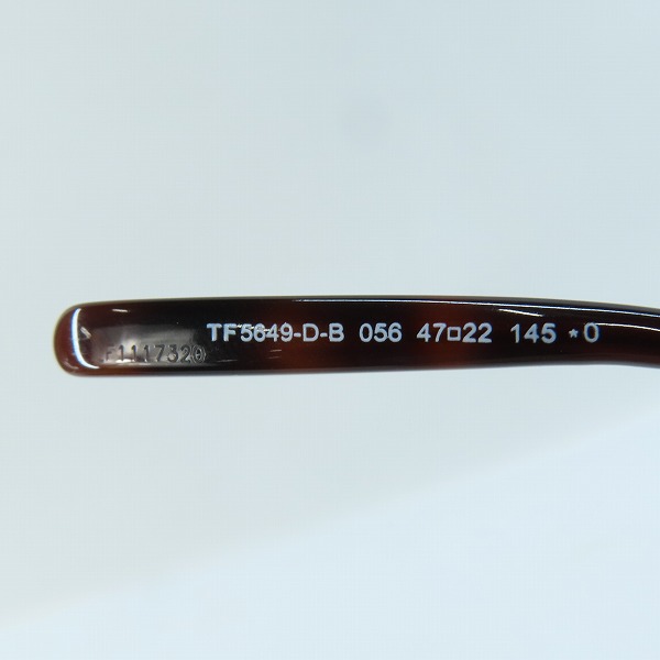 実際に弊社で買取させて頂いたTOM FORD/トムフォード 眼鏡/メガネフレーム TF5649-D-B 056の画像 7枚目