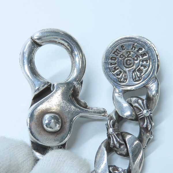 実際に弊社で買取させて頂いた【オールド刻印】CHROME HEARTS/クロムハーツ ファンシーチェーンクリップ ブレスレット 15リンクの画像 5枚目