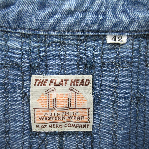 実際に弊社で買取させて頂いたTHE FLAT HEAD/ザフラットヘッド 刺繍 ウエスタンシャツ 42の画像 2枚目