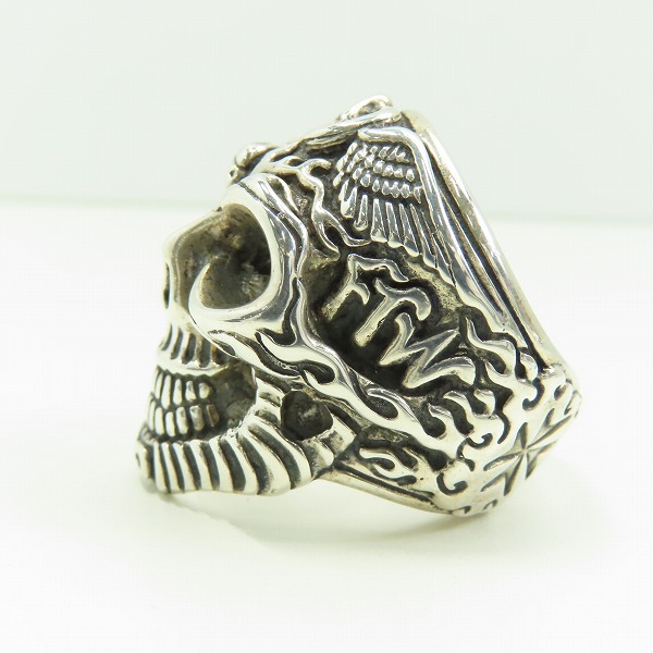 実際に弊社で買取させて頂いたBWL/BILL WALL LEATHER/ビルウォールレザー Flying Tire Graffiti Master Skull Ring/マスタースカルリング R399/25号の画像 2枚目