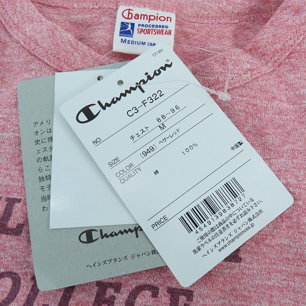 実際に弊社で買取させて頂いた【未使用】Champion/チャンピオン 小文字ランタグ プリント Tシャツ Mの画像 5枚目