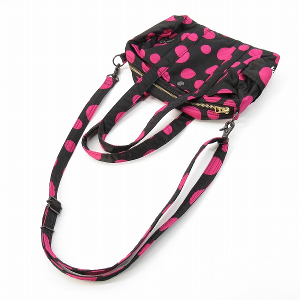 実際に弊社で買取させて頂いたPORTER/ポーター×草間彌生×XLARGE/エックスラージ×x-girl コラボ ドット柄 ショルダーバッグ/ハンドバッグの画像 2枚目