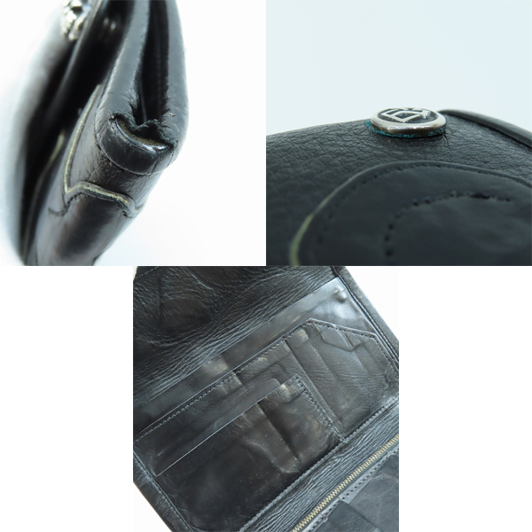 実際に弊社で買取させて頂いたTRAVIS WALKER/トラヴィスワーカー スカルパッチ  スティングレイ レザー ウォレット 長財布 w/ウォレットリング の画像 7枚目