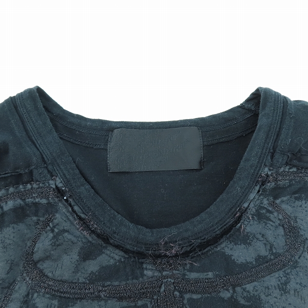 実際に弊社で買取させて頂いたRoen/ロエン スカル ボーン 長袖Tシャツ ブラック 48の画像 5枚目