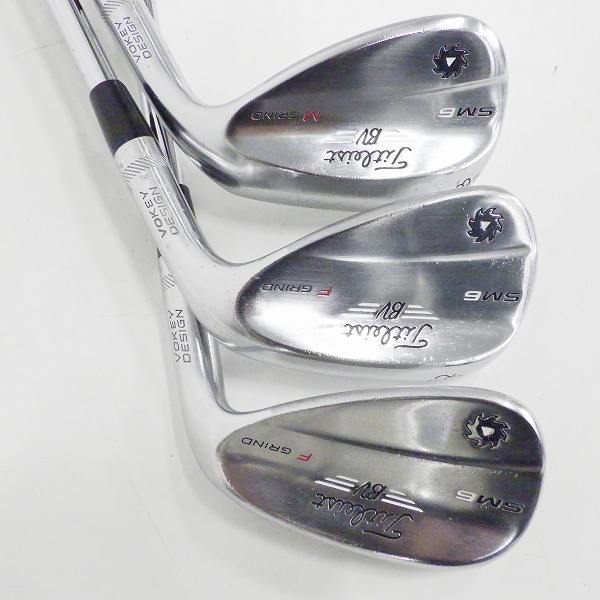 実際に弊社で買取させて頂いたTitleist/タイトリスト BV/ボーケイデザイン SM6 F GRIND ウェッジ 48°,52°,58° 3本セット Dynamic Gold FLEX:S200の画像 5枚目