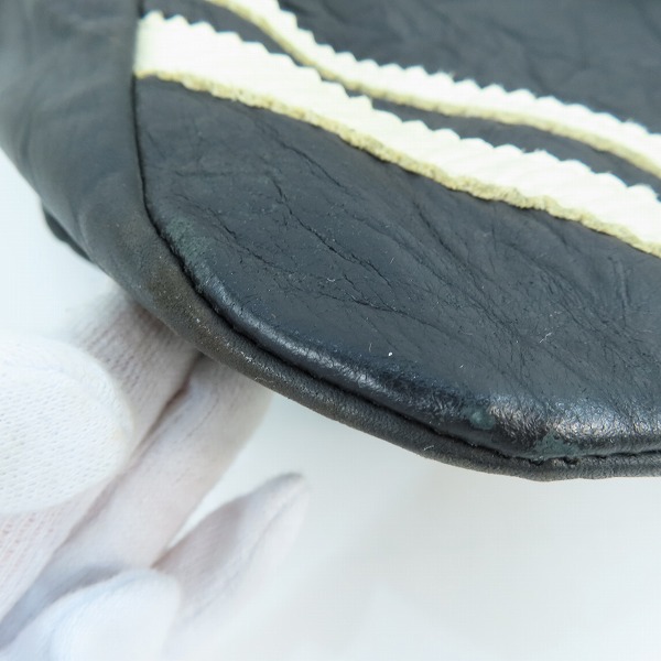 実際に弊社で買取させて頂いたRoen/ロエン 2ライン トートバッグ ブラックの画像 6枚目