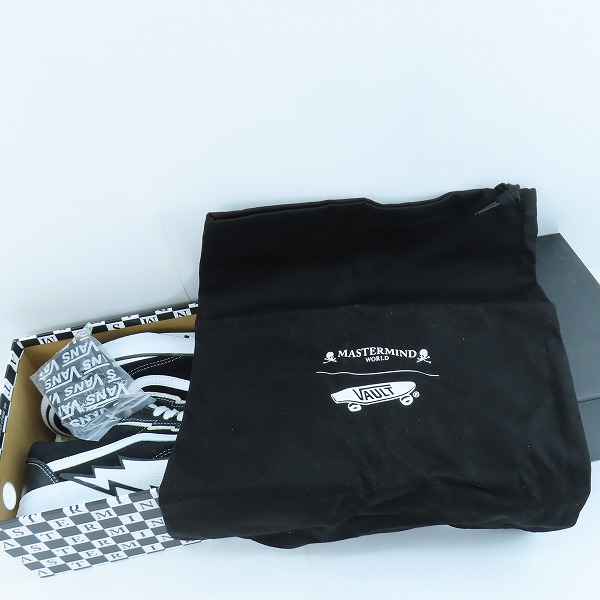 実際に弊社で買取させて頂いたMASTERMIND WORLD/マスターマインド×VANS/バンズ Old Skool Bolt VLT LX スニーカー VN0007PRBLK1/26.0の画像 8枚目