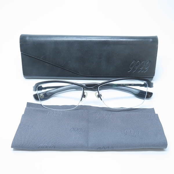 実際に弊社で買取させて頂いた999.9/フォーナインズ 限定 ハーフリム メガネフレーム/アイウェア 眼鏡 SP-12Tの画像 8枚目