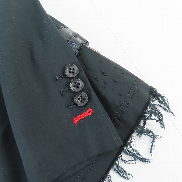 実際に弊社で買取させて頂いたRoen/ロエン 裏地レオパード柄 カットオフ レイヤード テーラードジャケット 76131005 /48の画像 7枚目